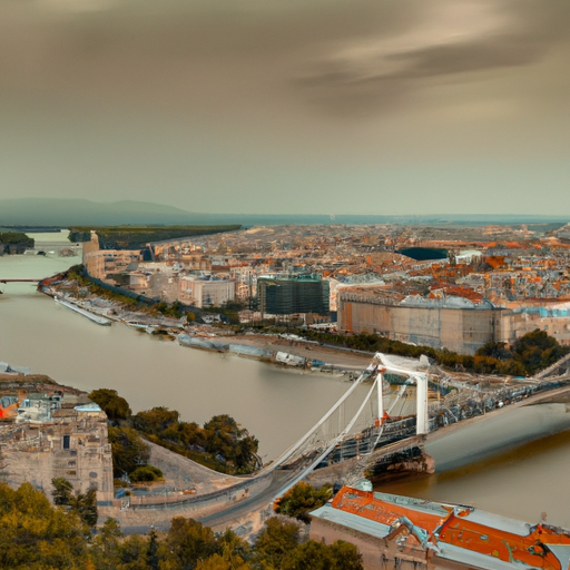 תמונה של הארכיטקטורה המדהימה של בודפשט, על המבנים והגשרים המורכבים שלה