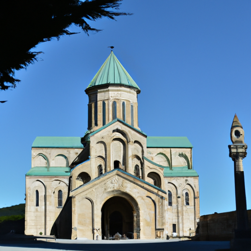 תמונה של קתדרלת בגראטי בקוטאיסי, סמל למורשת התרבותית העשירה של העיר