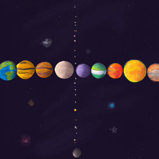 איור המתאר את מערכת השמש עם כוכבי הלכת מיושרים, המסמל את השפעתם של גרמי השמיים על חיי האהבה שלנו.