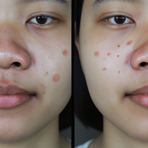 3. תמונת לפני ואחרי של אדם עם אקנה, לאחר ניקוי פנים קבוע